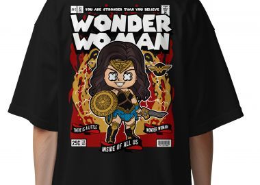 Oversized T-Shirt Wonder Woman Pop Culture Black - Pop Culture - 