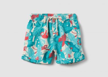 OVS βρεφική βερμούδα με all-over print και ελαστική μέση Regular Fit - 002682774 Γαλάζιο - OVS KIDS - 