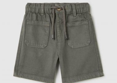 OVS βρεφική denim βερμούδα με ελαστική μέση Regular Fit - 002273042 Λαδί - OVS KIDS - 