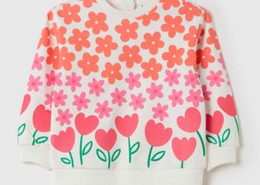 OVS βρεφική μπλούζα φούτερ με print Regular Fit - 002191017 Λευκό - OVS KIDS - 