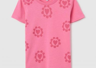 OVS βρεφική μπλούζα με floral print - 002361494 Ροζ - OVS KIDS - 