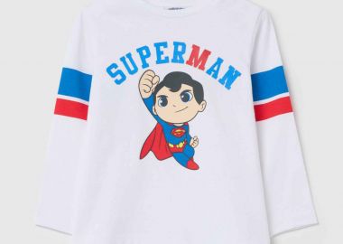 OVS βρεφική μπλούζα με print Regular Fit - 002194013 Λευκό - OVS KIDS - 