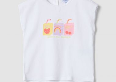 OVS βρεφική μπλούζα με print Regular Fit - 002682277 Λευκό - OVS KIDS - 
