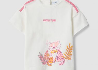OVS βρεφική μπλούζα με print Regular Fit - 002693830 Λευκό - OVS KIDS - 