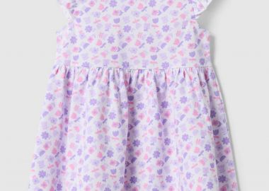 OVS βρεφικό φόρεμα με all-over print Regular Fit - 002659375 Λευκό - OVS KIDS - 