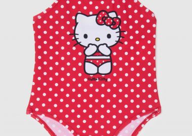 OVS βρεφικό μαγιό ολόσωμο με Hello Kitty print και πουά σχέδιο - 002259038 Κόκκινο - OVS KIDS - 