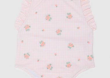 OVS βρεφικό μαγιό ολόσωμο με καρό σχέδιο και floral pattern - 002199301 Ροζ - OVS KIDS - 