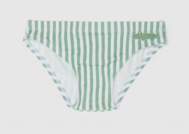 OVS βρεφικό μαγιό σλιπ για αγόρια με ριγέ σχέδιο και crocodile patch - 002199241 Πράσινο Ανοιχτό - OVS KIDS - 