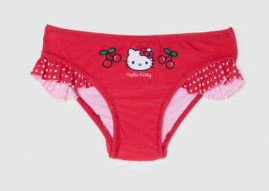 OVS βρεφικό μαγιό σλιπ για κορίτσια με Hello Kitty print και βολάν - 002259034 Κόκκινο - OVS KIDS - 