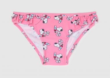 OVS βρεφικό μαγιό σλιπ για κορίτσια με Snoopy print και βολάν - 002259045 Ροζ - OVS KIDS - 