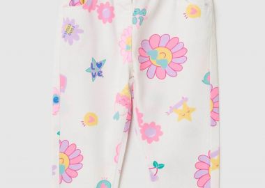 OVS βρεφικό παντελόνι με all-over print Baggy Fit - 002190032 Εκρού - OVS KIDS - 