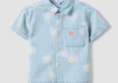 OVS βρεφικό πουκάμισο με all-over print Regular Fit - 002566180 Μπλε - OVS KIDS - 