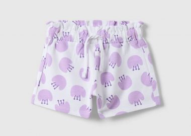OVS βρεφικό σορτς με all-over print Regular Fit - 002682165 Λευκό - OVS KIDS - 