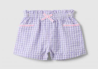 OVS βρεφικό σορτς με καρό σχέδιο Regular Fit - 002617188 Μοβ - OVS KIDS - 