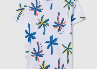 OVS βρεφικό T-shirt με all-over print Regular Fit - 002279845 Λευκό - OVS KIDS - 