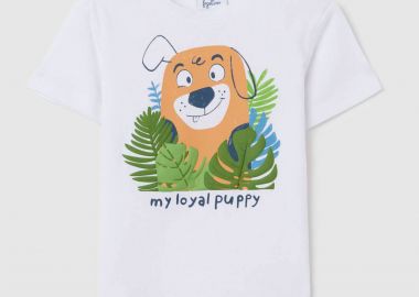 OVS βρεφικό T-shirt με print Regular Fit - 002266397 Λευκό - OVS KIDS - 
