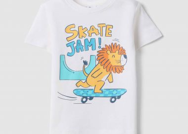 OVS βρεφικό T-shirt με print Regular Fit - 002564465 Λευκό - OVS KIDS - 