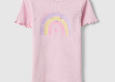 OVS βρεφικό T-shirt με print Regular Fit - 002576678 Ροζ - OVS KIDS - 