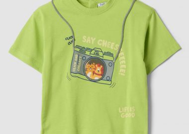 OVS βρεφικό T-shirt με print Regular Fit - 002656288 Πράσινο - OVS KIDS - 