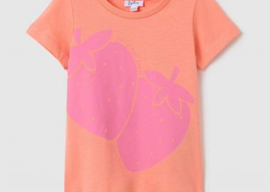 OVS βρεφικό T-shirt με strawberries print - 002268745 Ροζ - OVS KIDS - 
