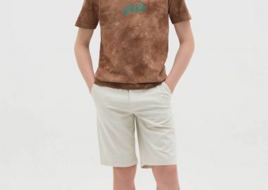 OVS παιδική βερμούδα μονόχρωμη Regular Fit - 002279840 Κρέμ - OVS KIDS - 