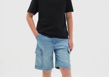 OVS παιδική denim βερμούδα cargo Regular Fit - 002261861 Denim Blue - OVS KIDS - 