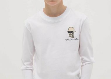 OVS παιδική μακρυμάνικη μπλούζα με print Regular Fit - 002556387 Λευκό - OVS KIDS - 