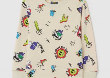 OVS παιδική μπλούζα φούτερ με all-over print - 002195583 Εκρού - OVS KIDS - 