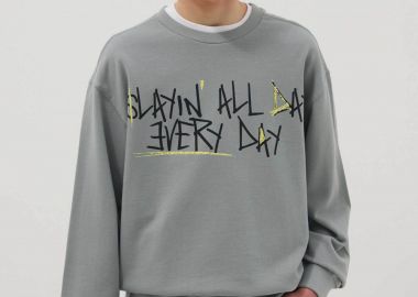 OVS παιδική μπλούζα φούτερ με lettering print Regular Fit - 002556347 Χακί - OVS KIDS - 