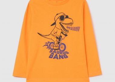 OVS παιδική μπλούζα μακρυμάνικη με dinosaur print - 002195624 Πορτοκαλί - OVS KIDS - 