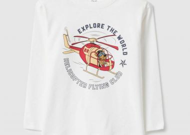 OVS παιδική μπλούζα με print Regular Fit - 002518791 Λευκό - OVS KIDS - 
