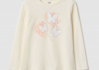 OVS παιδική μπλούζα με print Regular Fit - 002558245 Μπεζ - OVS KIDS - 