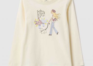 OVS παιδική μπλούζα με print Regular Fit - 002558287 Μπεζ - OVS KIDS - 