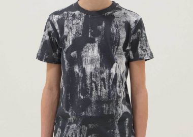 OVS παιδική μπλούζα με tie-dye print Regular Fit - 002681686 Ασπρόμαυρο - OVS KIDS - 