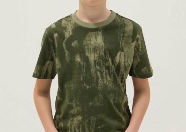 OVS παιδική μπλούζα με tie-dye print Regular Fit - 002681691 Χακί - OVS KIDS - 