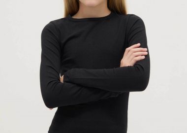 OVS παιδική μπλούζα μονόχρωμη Slim Fit - 002518457 Μαύρο - OVS KIDS - 