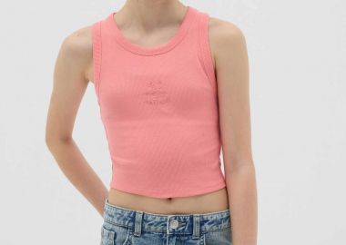 OVS παιδικό αμάνικο τοπ cropped μονόχρωμο Slim Fit - 002362658 Ροζ - OVS KIDS - 