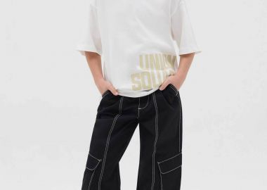 OVS παιδικο denim παντελόνι με ελαστική μέση και τσέπες - 002262977 Μαύρο - OVS KIDS - 