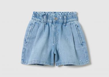 OVS παιδικό denim σορτς με κεντήματα - 002356891 Denim Blue - OVS KIDS - 