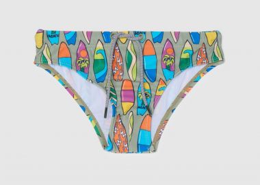 OVS παιδικό μαγιό σλιπ για αγόρια με surf print - 002272972 Πράσινο Σκούρο - OVS KIDS - 