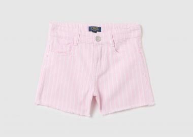 OVS παιδικό σορτς με ριγέ σχέδιο Regular Fit - 002356877 Ροζ - OVS KIDS - 
