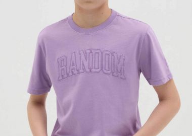 OVS παιδικό T-shirt με ανάγλυφο logo Regular Fit - 002301232 Μοβ - OVS KIDS - 