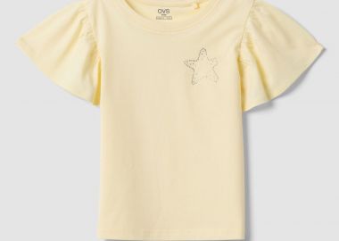 OVS παιδικό T-shirt με αστέρι από strass - 002659744 Κίτρινο - OVS KIDS - 
