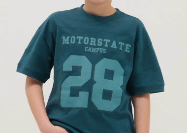 OVS παιδικό T-shirt με lettering print Oversized Fit - 002574100 Πράσινο Aqua - OVS KIDS - 