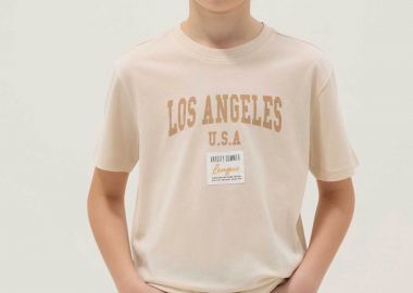 OVS παιδικό T-shirt με lettering print Regular Fit - 002613406 Μπεζ - OVS KIDS - 