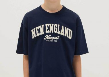 OVS παιδικό T-shirt με lettering print Relaxed Fit - 002552360 Σκούρο Μπλε - OVS KIDS - 