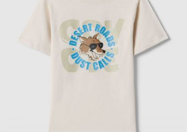 OVS παιδικό T-shirt με print Regular Fit - 002654327 Εκρού - OVS KIDS - 