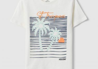 OVS παιδικό T-shirt με print Regular Fit - 002654410 Λευκό - OVS KIDS - 