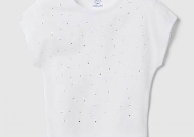 OVS παιδικό T-shirt με στρας Slim Fit - 002605693 Λευκό - OVS KIDS - 