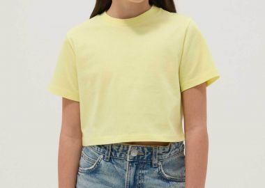 OVS παιδικό T-shirt μονόχρωμο Boxy Fit - 002615204 Κίτρινο - OVS KIDS - 